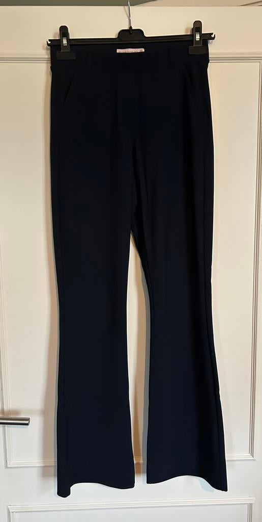 Donkerblauwe Studio Anneloes Flair, Flaired Bonded broek XS., Blauw, Ophalen of Verzenden, Zo goed als nieuw, Maat 34 (XS) of kleiner
