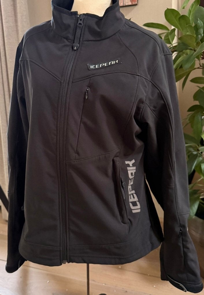 Icepeak Softshell jas, Icepeak, Zwart, Maat 42/44 (L), Nieuw