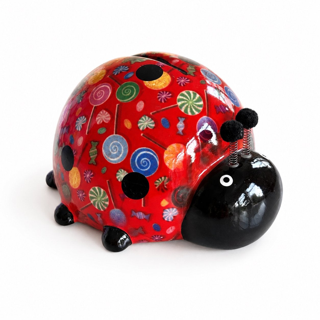 Nieuwe Spaarpot Lieveheersbeestje Pim - Pomme-pidou, Ophalen, Nieuw, Steen, Aardewerk of Keramiek, Dier