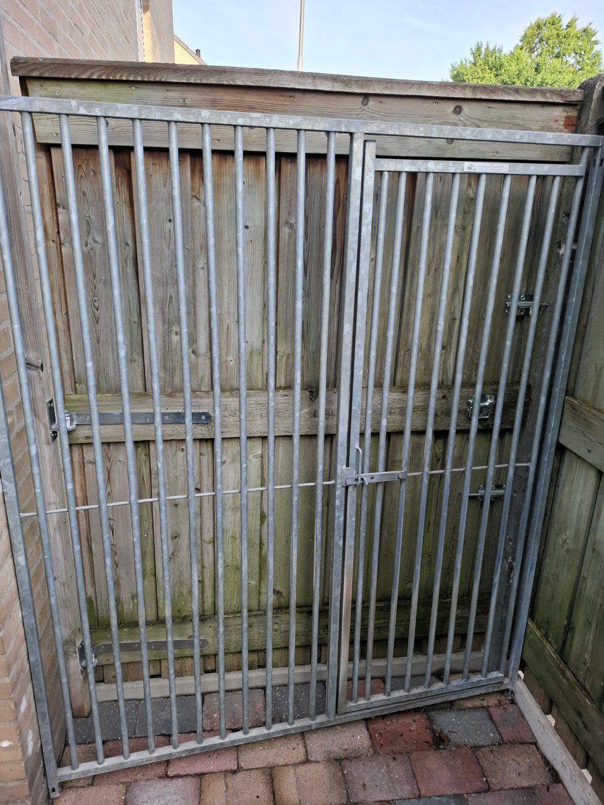 Kennel paneel met poort - Gebruikt, Dieren en Toebehoren, Ophalen, Gebruikt, 110 cm of meer, 100 cm of meer
