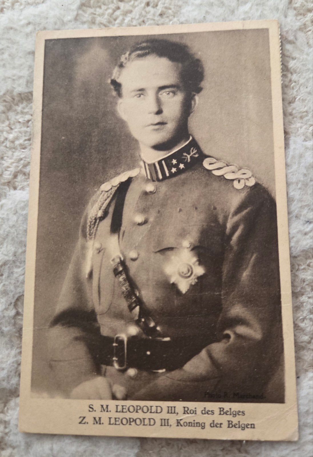 Z.M. Leopold III, Koning der Belgen - Oorlogspostkaart 1938, Verzamelen, Verzenden, 1920 tot 1940, Gelopen