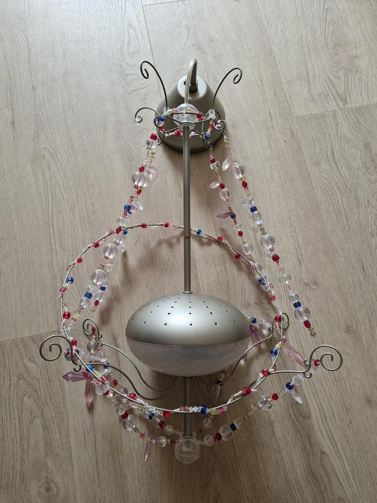 IKEA Plafondlamp met kralen - Speels en kleurrijk, Ophalen, Gebruikt, Metaal, Speels, Modern, Kinderkamer