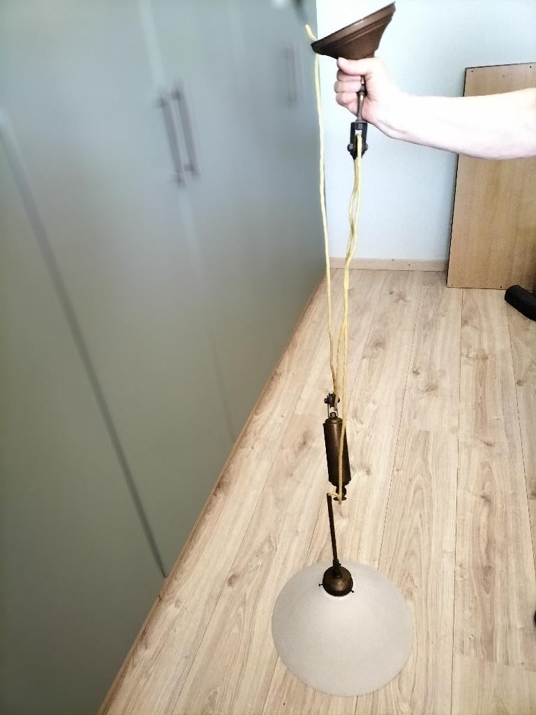hanglamp, Ophalen of Verzenden, Gebruikt, Glas, Minder dan 50 cm