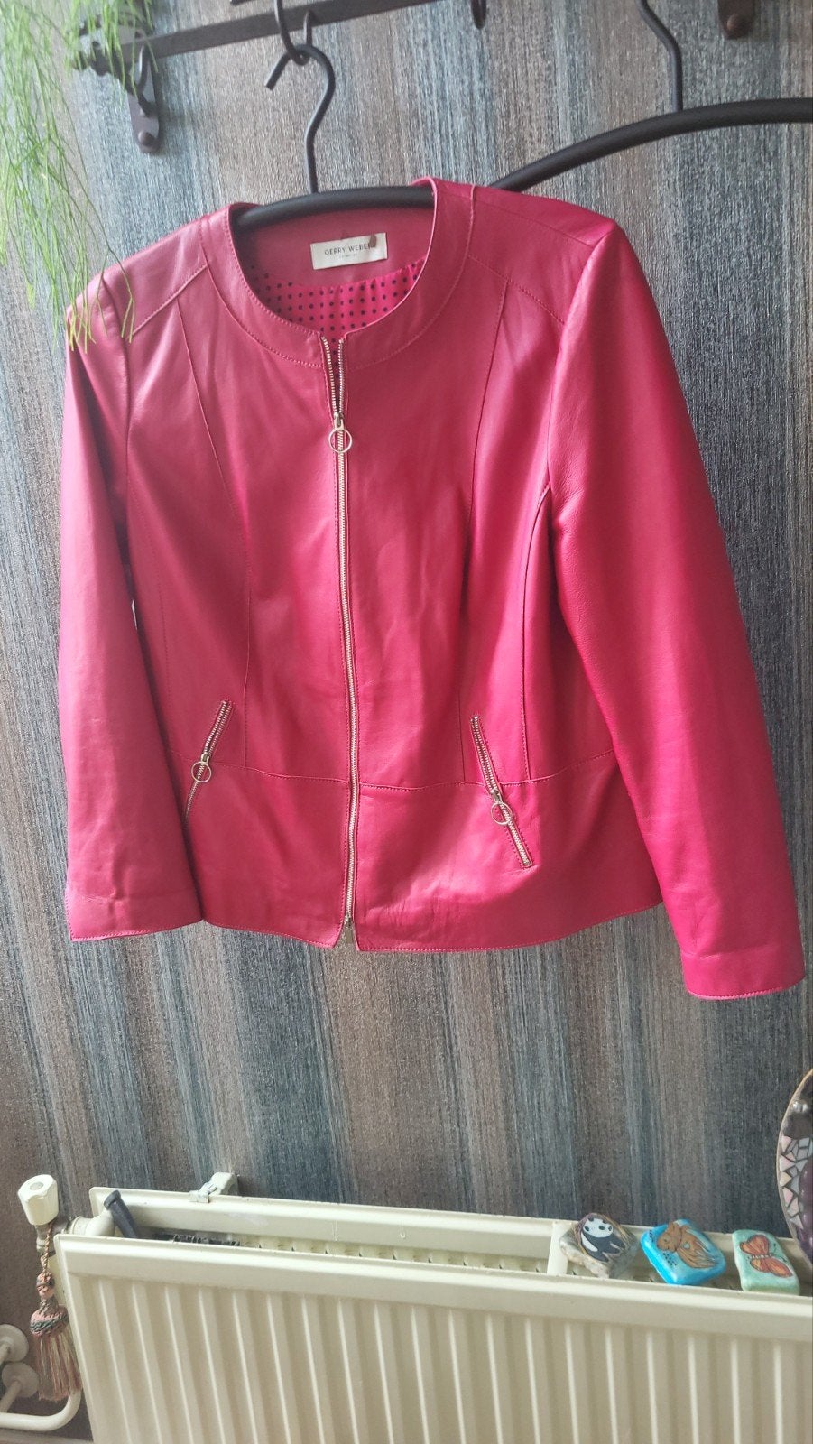Leer jasje, Gerry Weber mt 46, Kleding | Dames, Jassen | Zomer, Ophalen of Verzenden, Zo goed als nieuw, Maat 46/48 (XL) of groter