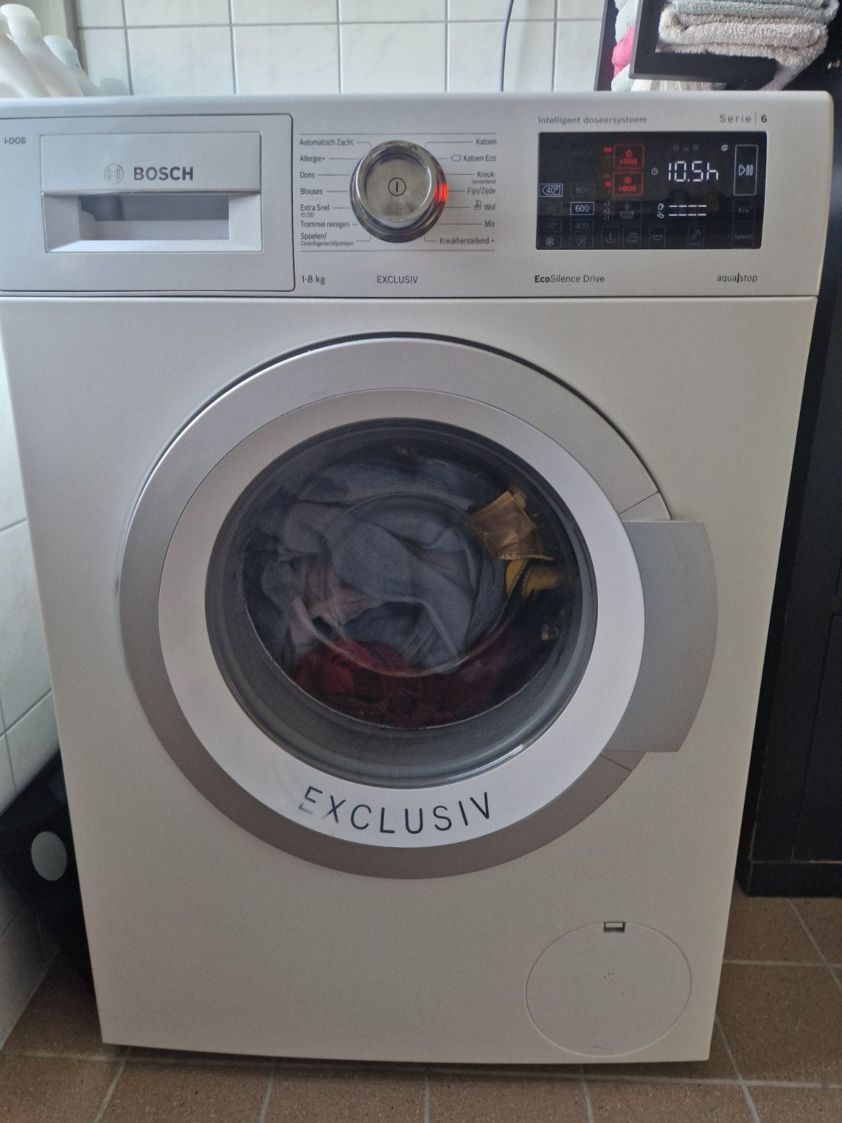 Bosch Serie 6 Wasmachine met Intelligent Doseersysteem, Ophalen, Zo goed als nieuw, Voorlader, Kort programma