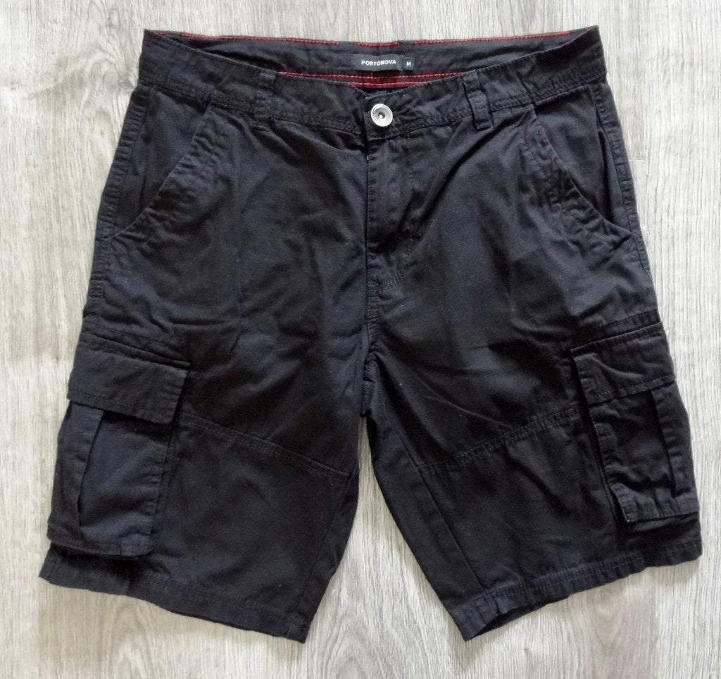 Zwarte heren korte broek met zakken maat M, Ophalen of Verzenden, Zo goed als nieuw, Maat 48/50 (M), Zwart