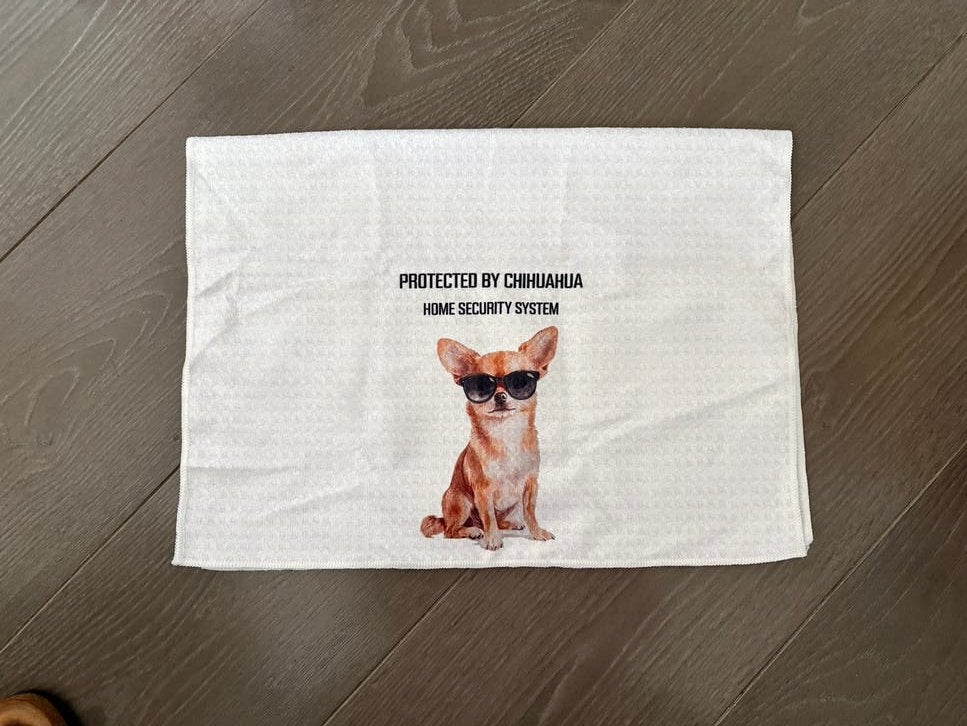 Keuken/Gastenhanddoek 40 x 60 cm Chihuahua, Overige merken, Wit, Wasbaar, Nieuw