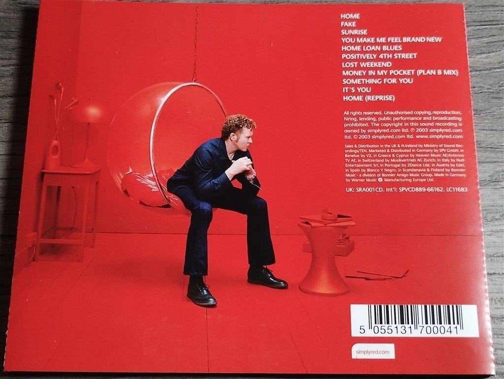 Simply Red - Home, Ophalen of Verzenden, Zo goed als nieuw