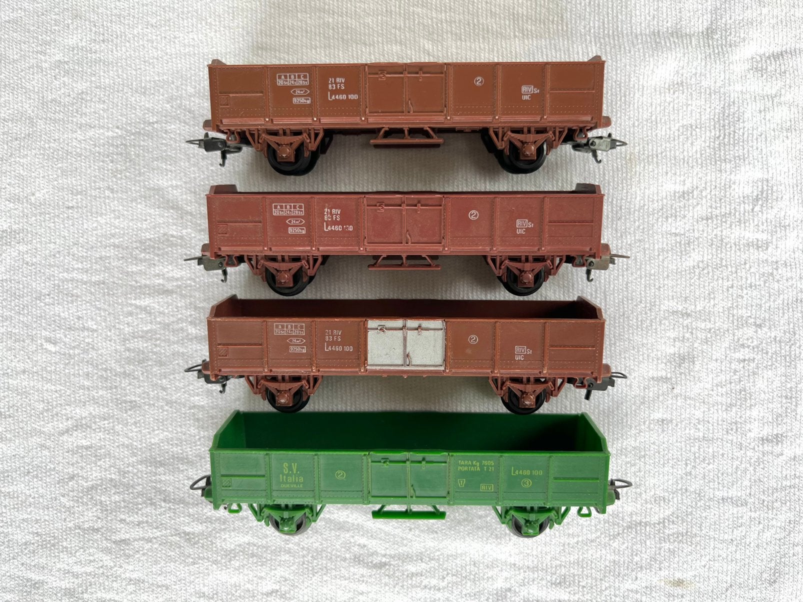4x Lima FS/SV Italia kolenwagons H0, Gebruikt, Gelijkstroom, Wagon, Ophalen of Verzenden