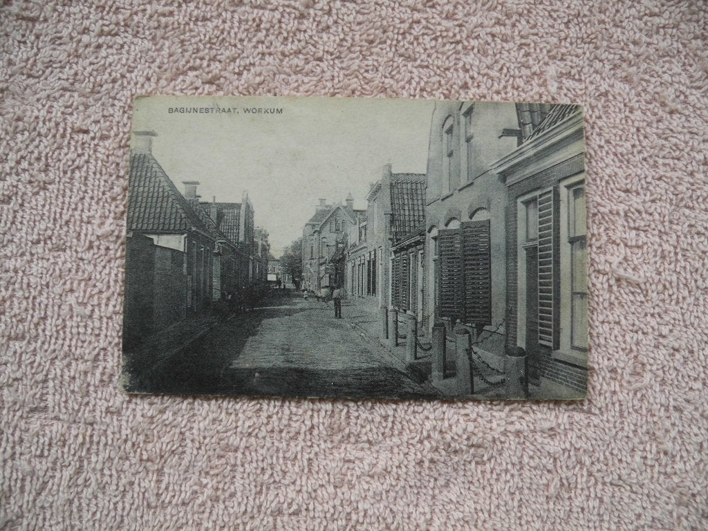 Oude Ansichtkaart Workum - Bagijnestraat (voor 1920), Ophalen of Verzenden, Voor 1920, Gelopen, Friesland