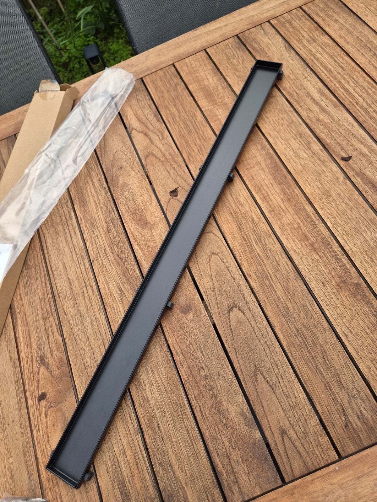 Douchegoot met Flensrand 80cm Tegel- en Plaatrooster Zwart, Ophalen, Nieuw, Douche