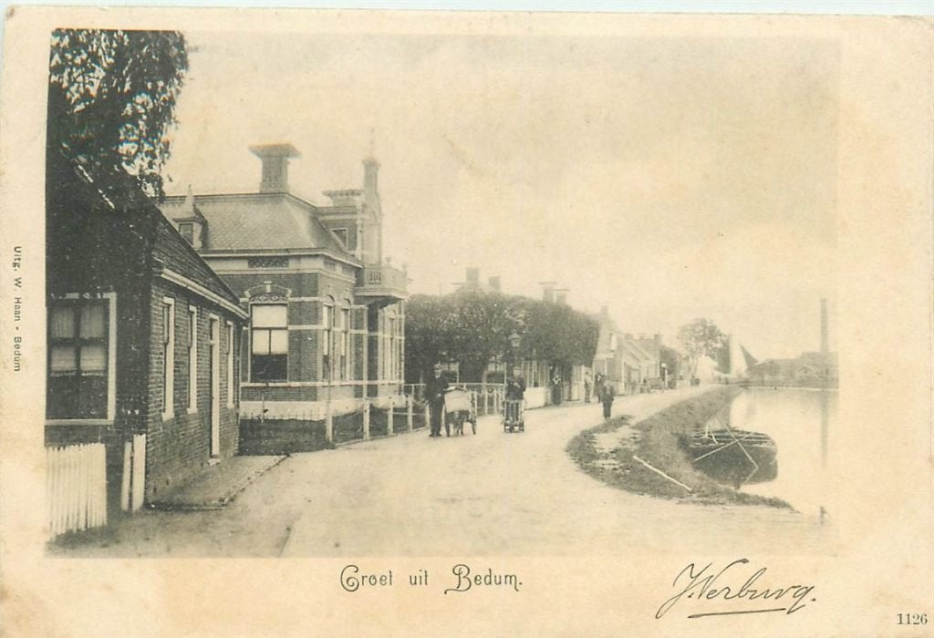 702-093-031 Bedum, Verzamelen, Ansichtkaarten | Nederland, Verzenden, Voor 1920, Groningen