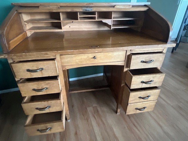 vintage rolluik bureau voor liefhebber, Antiek en Kunst, Ophalen of Verzenden