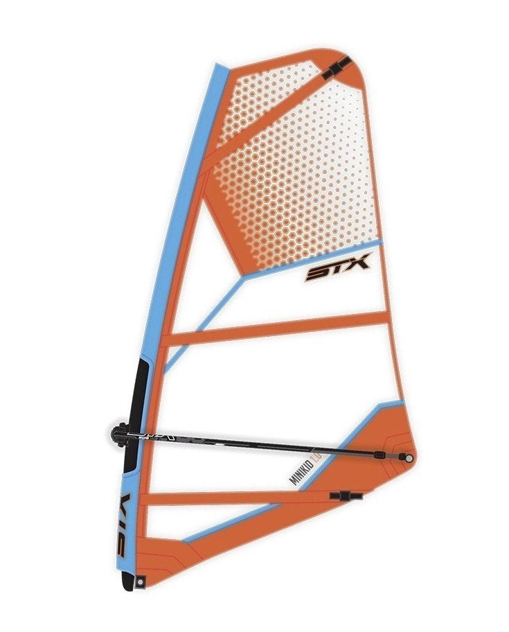 STX Minikid 3.0 Zeil met deelbare mast, giek en hoes, STX, Minder dan 3.5 m², Zo goed als nieuw, Complete set