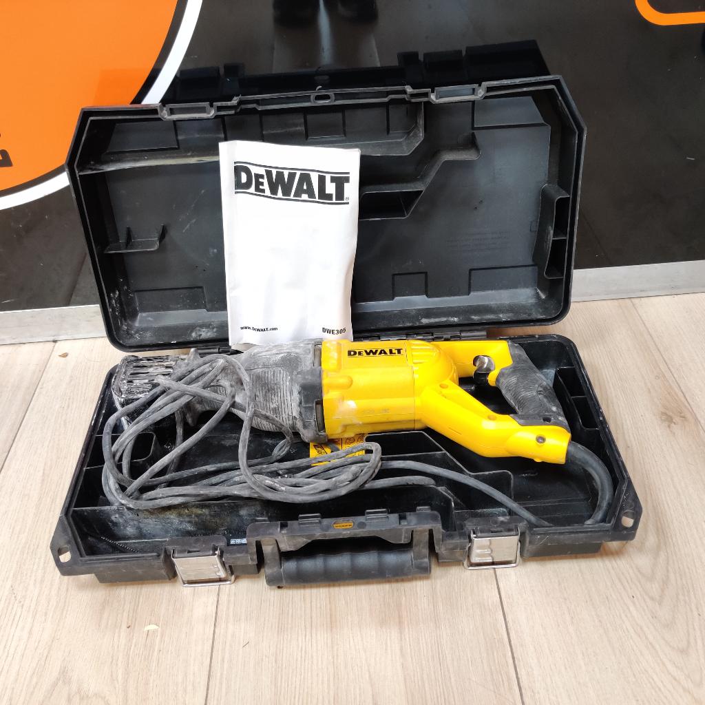 DeWalt DWE305 Reciprozaag | in koffer |in nette staat €89.99, Doe-het-zelf en Verbouw, Schaafmachines, W, Ophalen of Verzenden