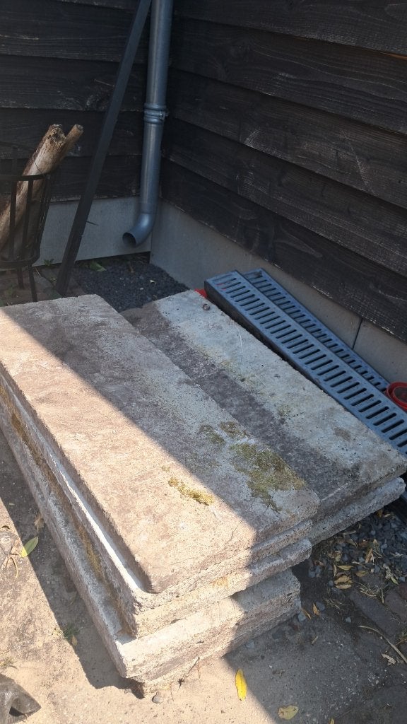 Tegels gratis af te halen, Ophalen, Gebruikt, Beton, Terrastegels