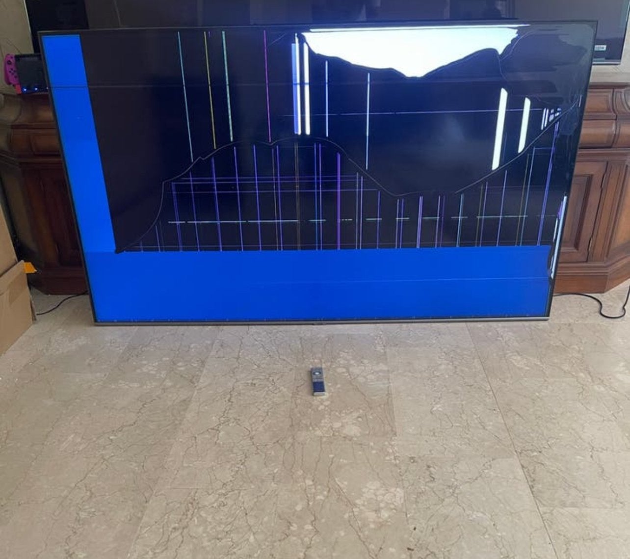Samsung Q75Q64T - Defect, voor onderdelen of reparatie, Audio, Tv en Foto, Televisies, Ophalen, QLED, Samsung, Niet werkend