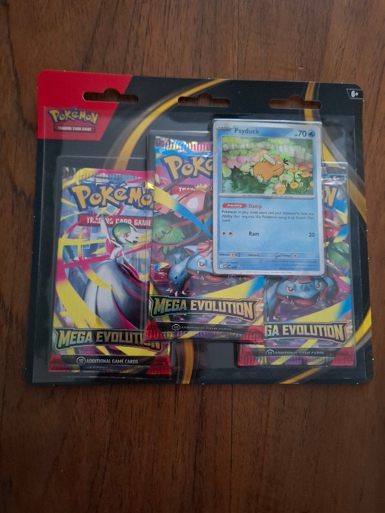 psyduck 3 pack blister, Hobby en Vrije tijd, Verzamelkaartspellen | Pokémon, Ophalen, Nieuw, Foil