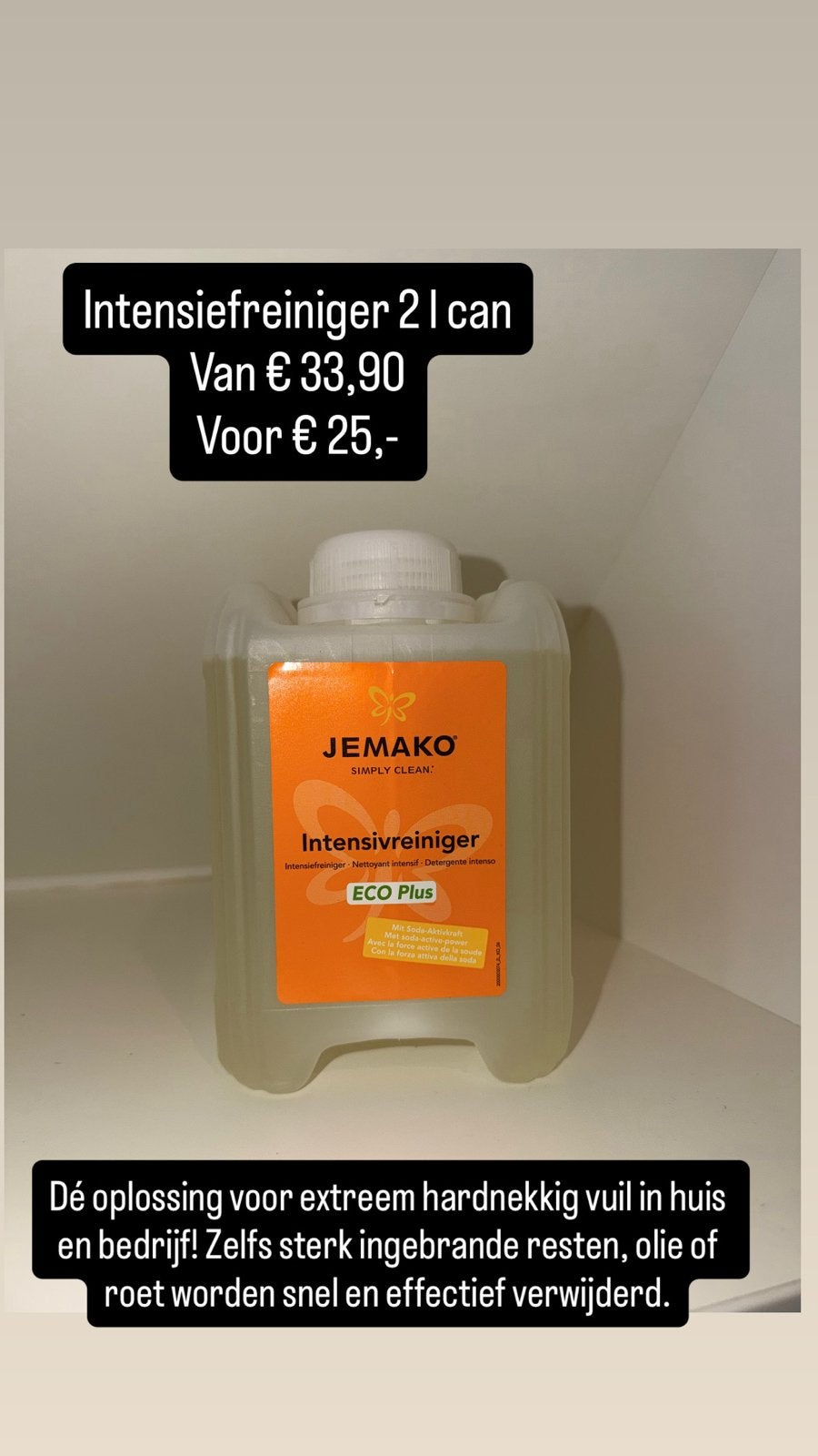 Jemako Intensiefreiniger 2L - Krachtige Schoonmaak, Ophalen of Verzenden, Schoonmaakmiddel