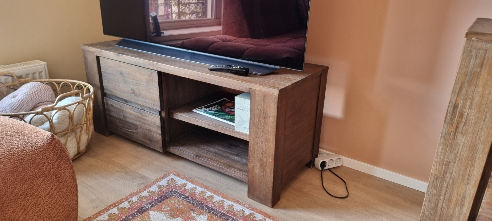 Massief Houten Acacia Meubelset (Habufa) incl. paspoort, Ophalen, Zo goed als nieuw, 25 tot 50 cm, Minder dan 100 cm