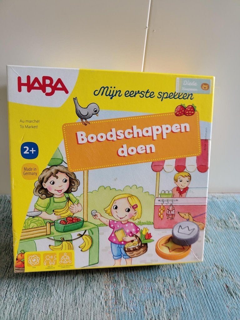 HABA Mijn eerste spelletjes: Boodschappen doen, Hobby en Vrije tijd, Gezelschapsspellen | Bordspellen, Drie of vier spelers, Ophalen