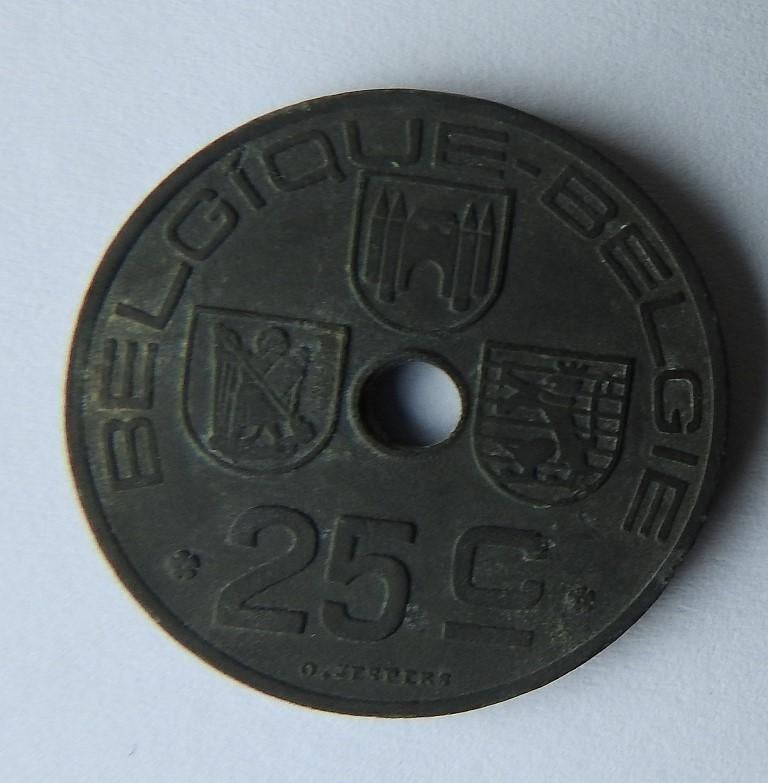 Munt België 25 c 1942, Verzenden, Overig, Losse munt