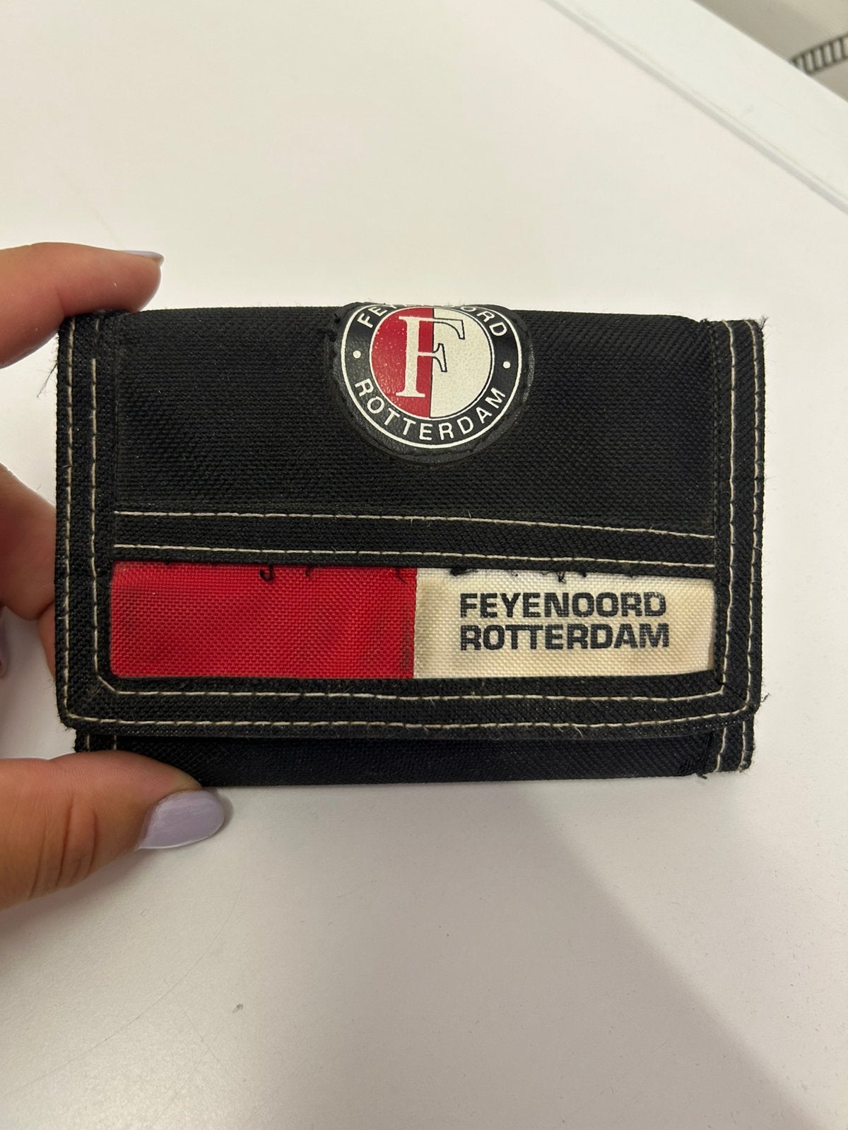 Feyenoord portemonnee, Ophalen of Verzenden, Zo goed als nieuw, Zwart, Overige merken