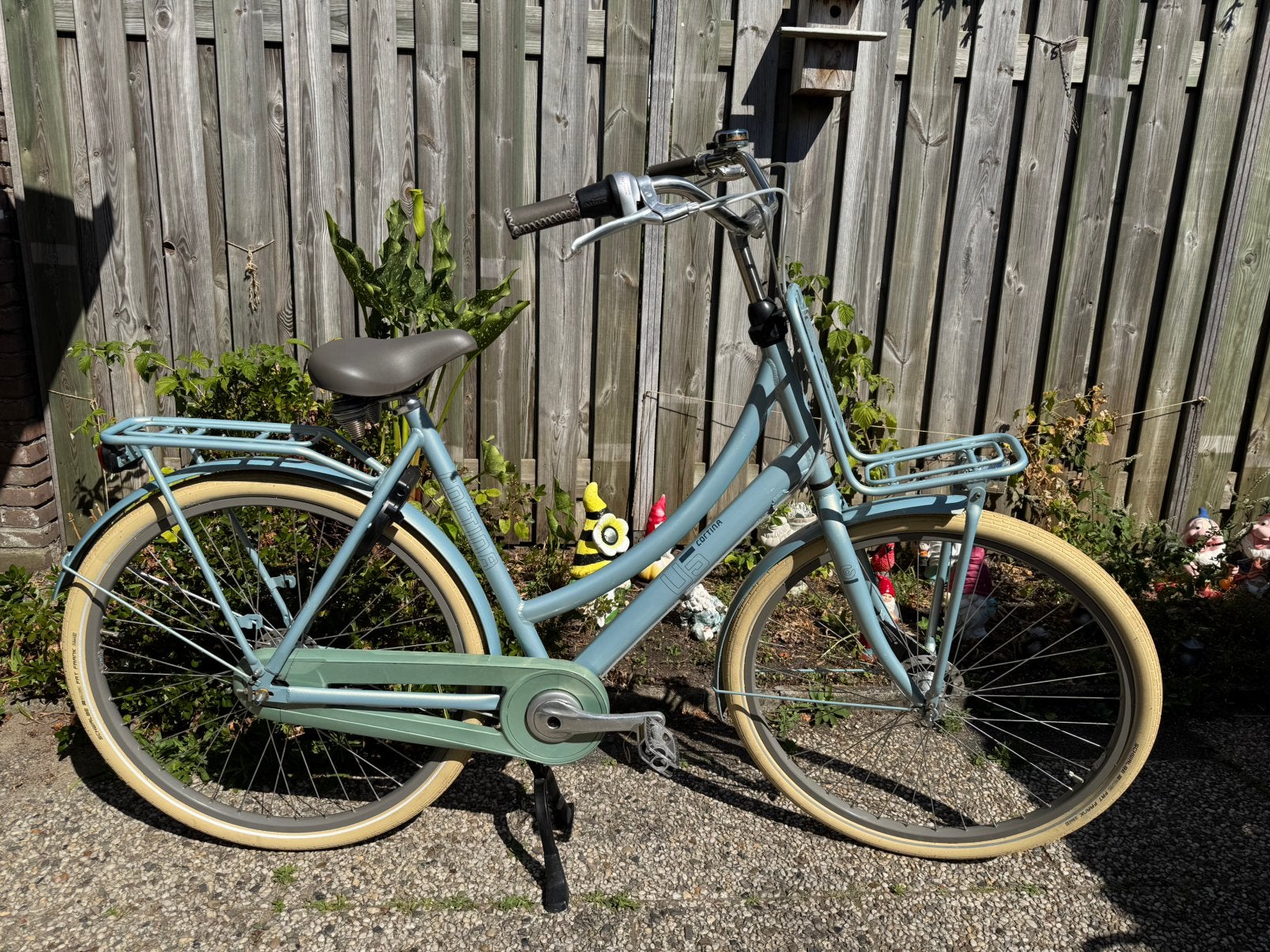 Heel mooie lichtblauwe Cortina transportfiets izgs, Ophalen, Versnellingen, 56 cm of meer, Zo goed als nieuw