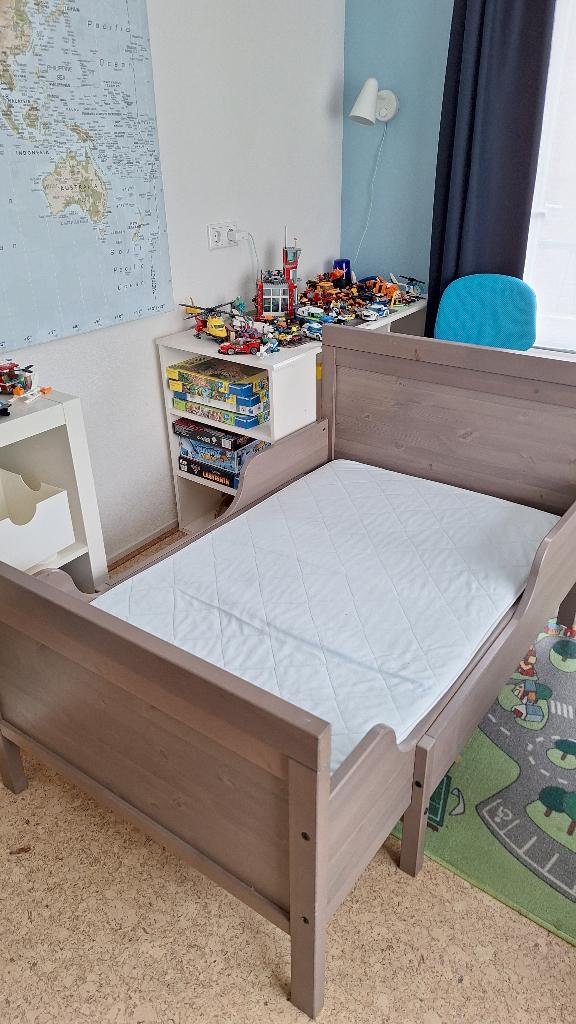 Sundvik meegroeibed grijsbruin, Ophalen, Gebruikt, 70 tot 85 cm, Lattenbodem