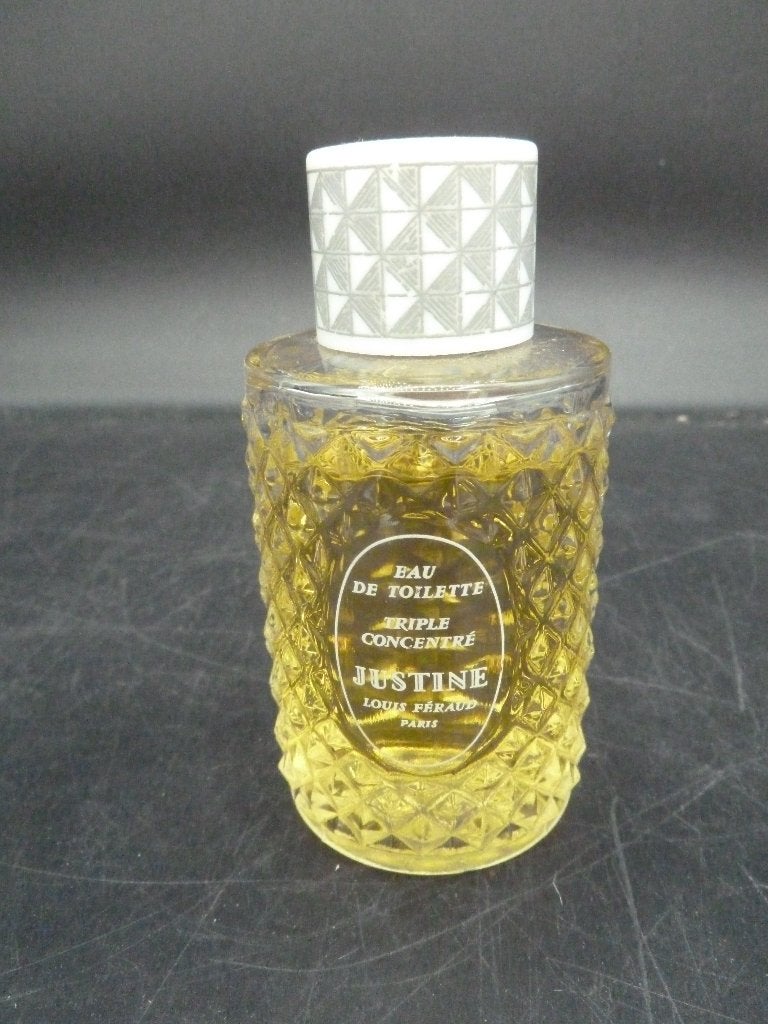 Vintage flesje Justine Louis Feraud Paris 1965, Ophalen of Verzenden, Nieuw, Parfumfles