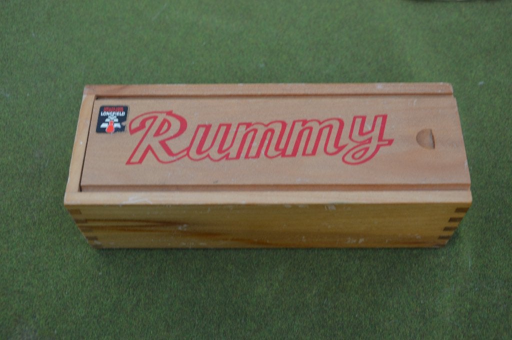 Vintage Original Rummikub in houten kistje merk Longfield, Een of twee spelers, Ophalen of Verzenden, Gebruikt, Longfield Games