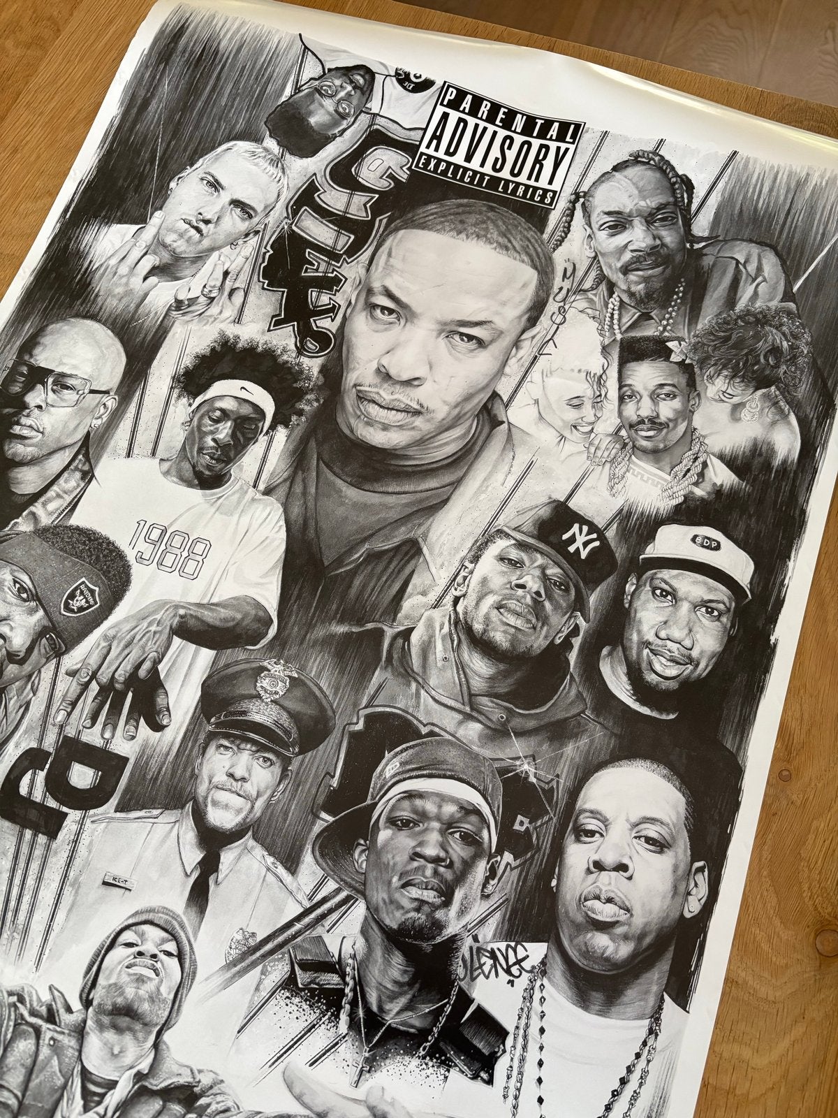 Originele "Rap Gods" Deurposter (2003) Paul Stone/GB Posters, Rechthoekig Staand, Deurposter of groter, Ophalen of Verzenden, Zo goed als nieuw