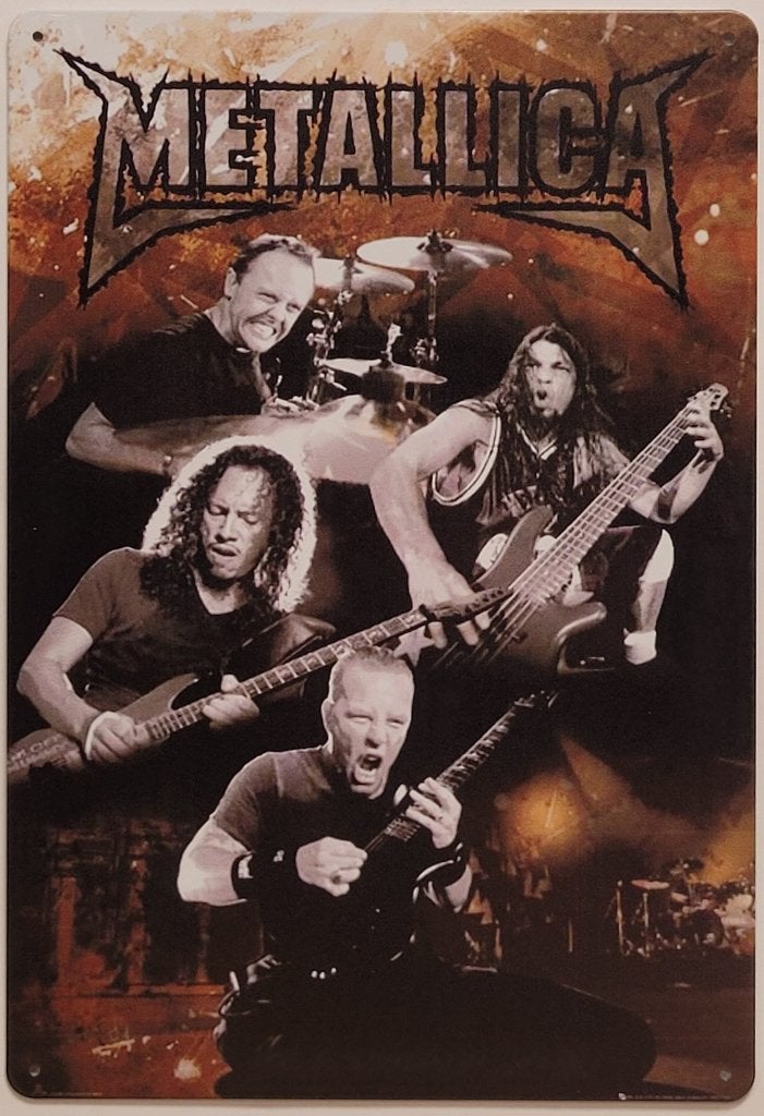 Metallica band fotos reclamebord van metaal wandbord deco