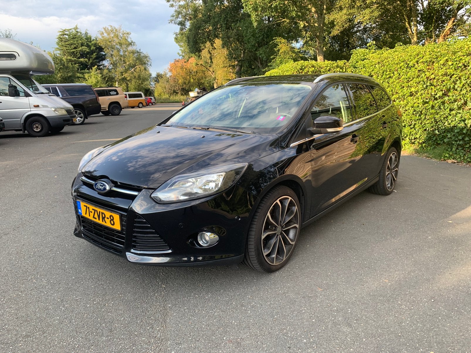 Ford Focus 1.6 Titanium 150pk 2013 Zwart Airco Cruise Navi, Auto's, 1596 cc, 1258 kg, 4 cilinders, Zwart