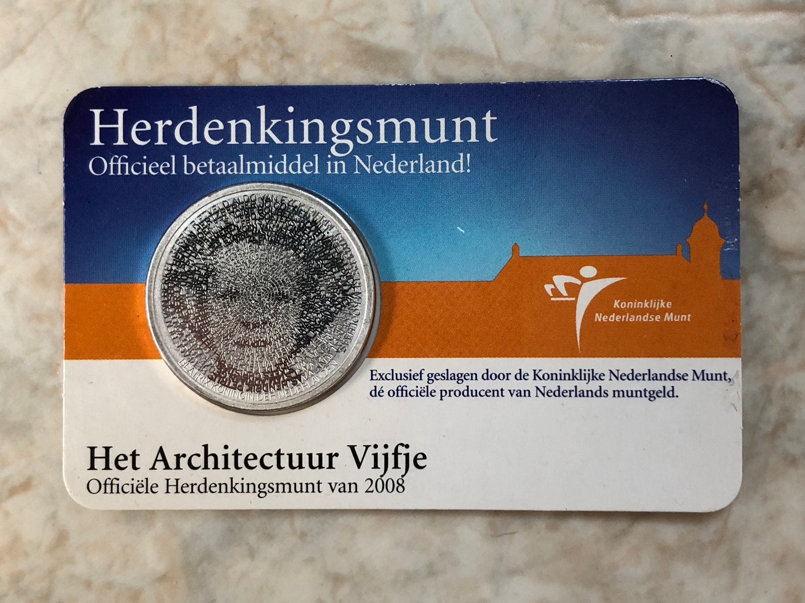 Architectuur Vijfje, Verzenden, Koningin Beatrix, Euro's, Losse munt