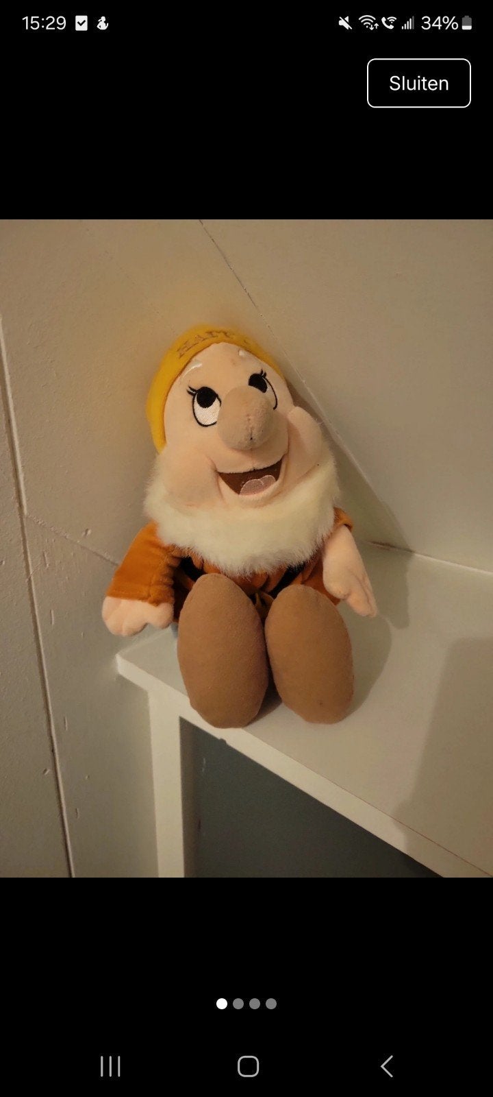 Knuffel happy van de 7 dwergen, Ophalen of Verzenden, Overige typen