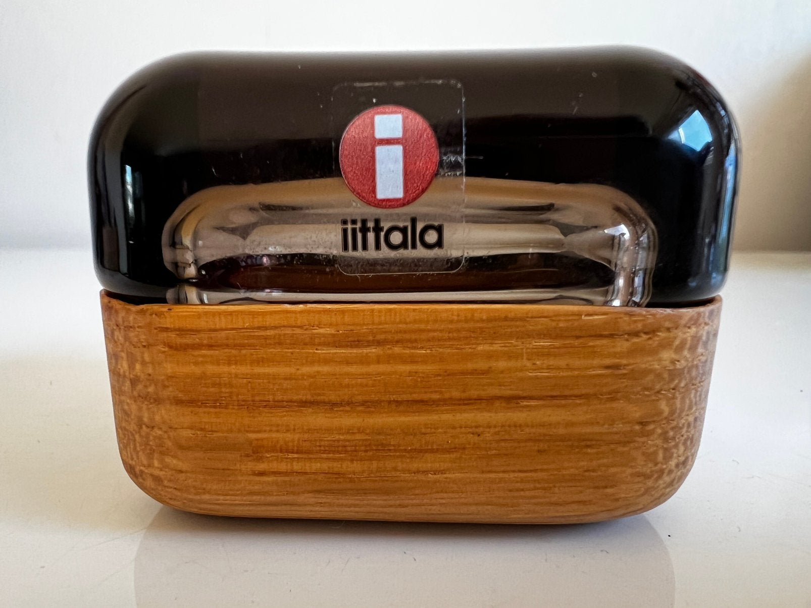Iittala Vitriini Duo Glas Box Sand Oak Penttinen~60x60, Schaal, Vierkant, Ophalen of Verzenden, Glas