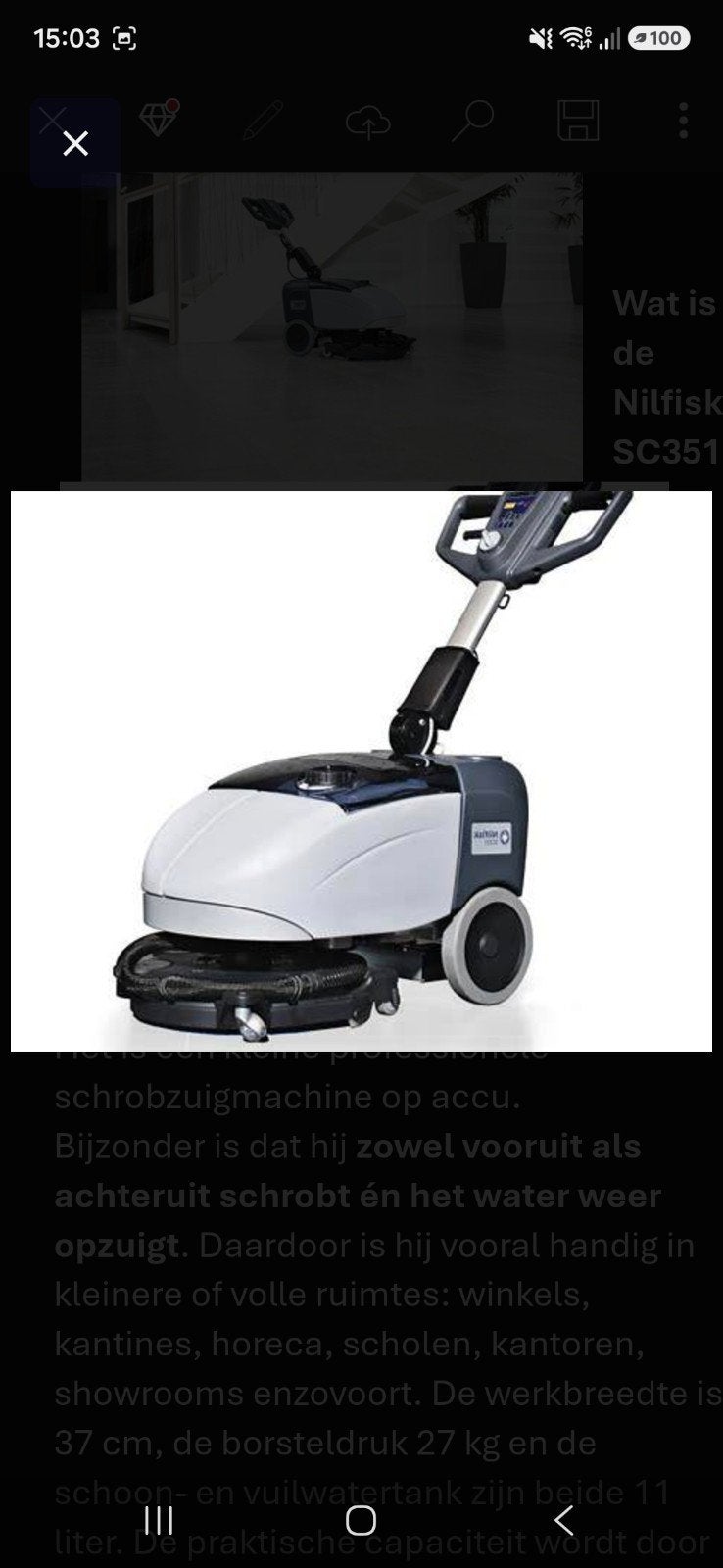 Nieuwe Nilfisk zuig schrobmachine., Ophalen, Overige typen
