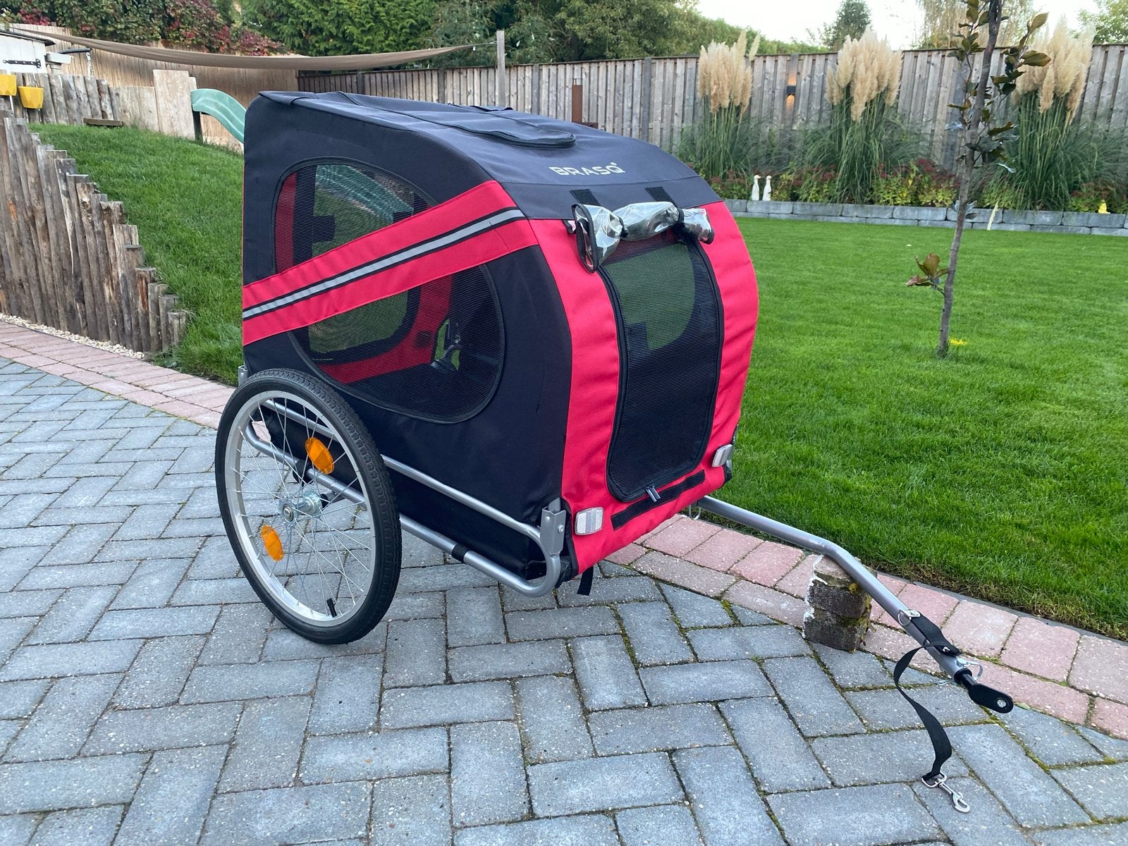 NIEUW: BRASQ Hondenfietskar - tot 40 KG Rood/Zwart, Ophalen, Opvouwbaar, Nieuw, 20 tot 40 kg