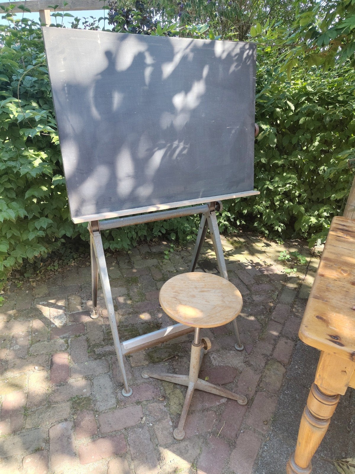 * tekentafel; Ahrend de Cirkel vintage tekentafel en kruk, Doe-het-zelf en Verbouw, Ophalen, Gebruikt, Minder dan 130 cm