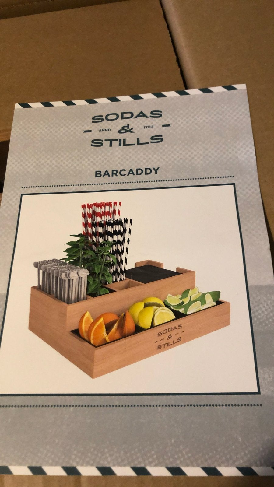 Sodas & Stills Barcaddy - Houten Bar Organizer, Hout, Nieuw, Ophalen of Verzenden, Modern