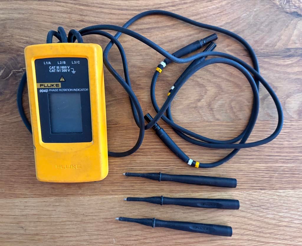 Fluke 9040 Fase Rotatie Indicator / Draairichting meter, Ophalen of Verzenden, Gebruikt, Elektriciteit