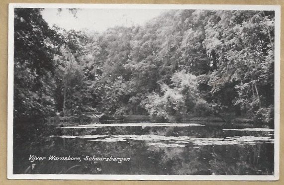 Oude ansichtkaart Vijver Warnsborn, Schaarsbergen, Ophalen of Verzenden, 1940 tot 1960, Gelopen, Gelderland
