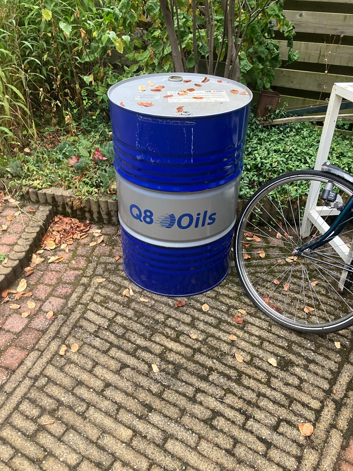 Q8 Oils olievat 208 liter - Ideaal vuurton of decoratie, Tuin en Terras, Vuurkorven, Ophalen