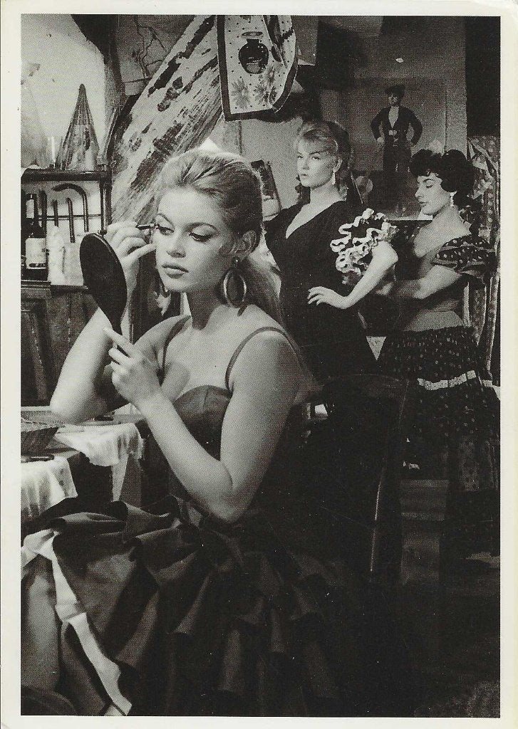 Filmsterren ansichtkaart Brigitte Bardot 1958, Verzenden, 1940 tot 1960, Ongelopen, Sterren en Beroemdheden