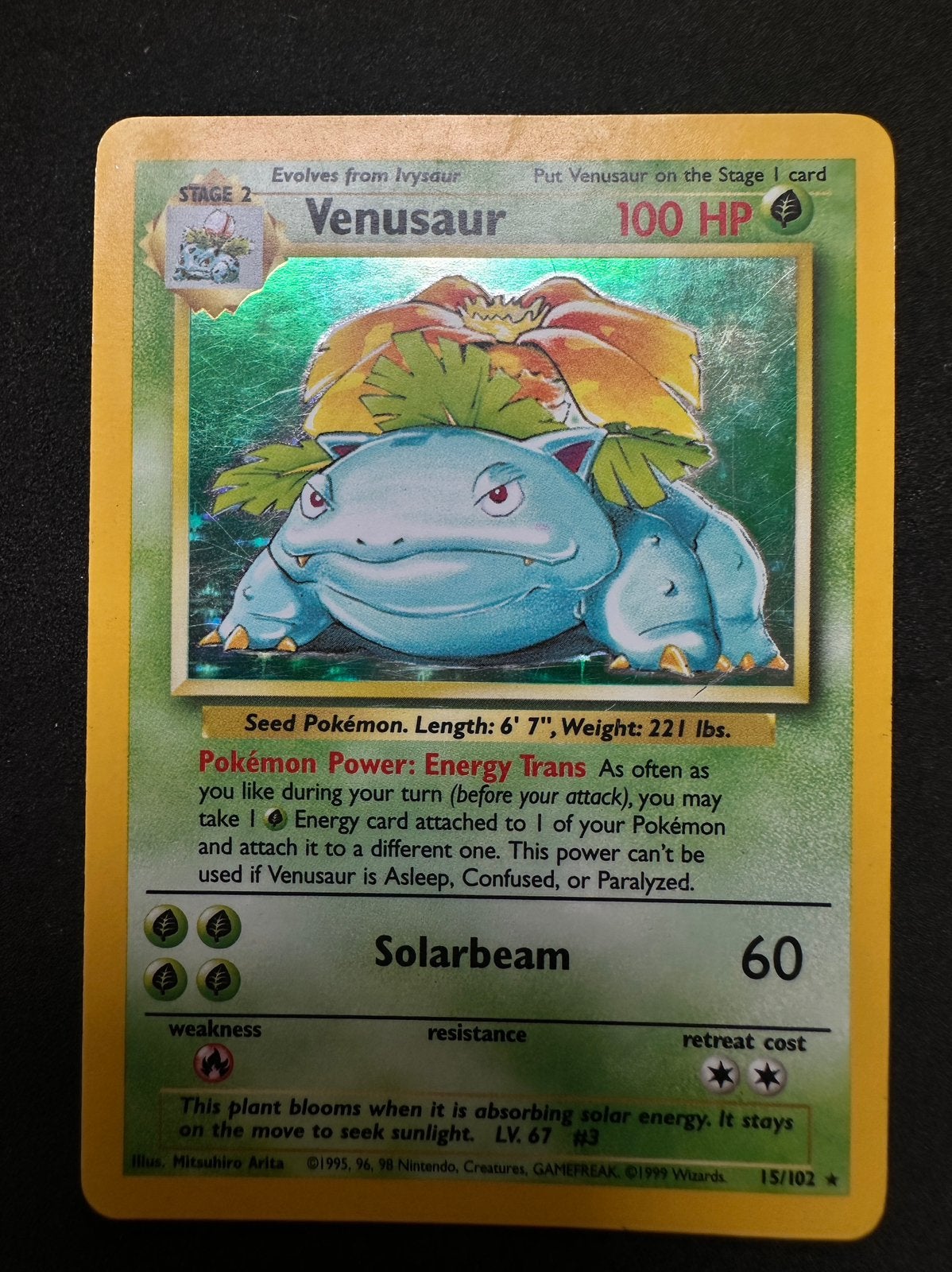 Venusaur 15/102 Base Set, Verzenden, Zo goed als nieuw