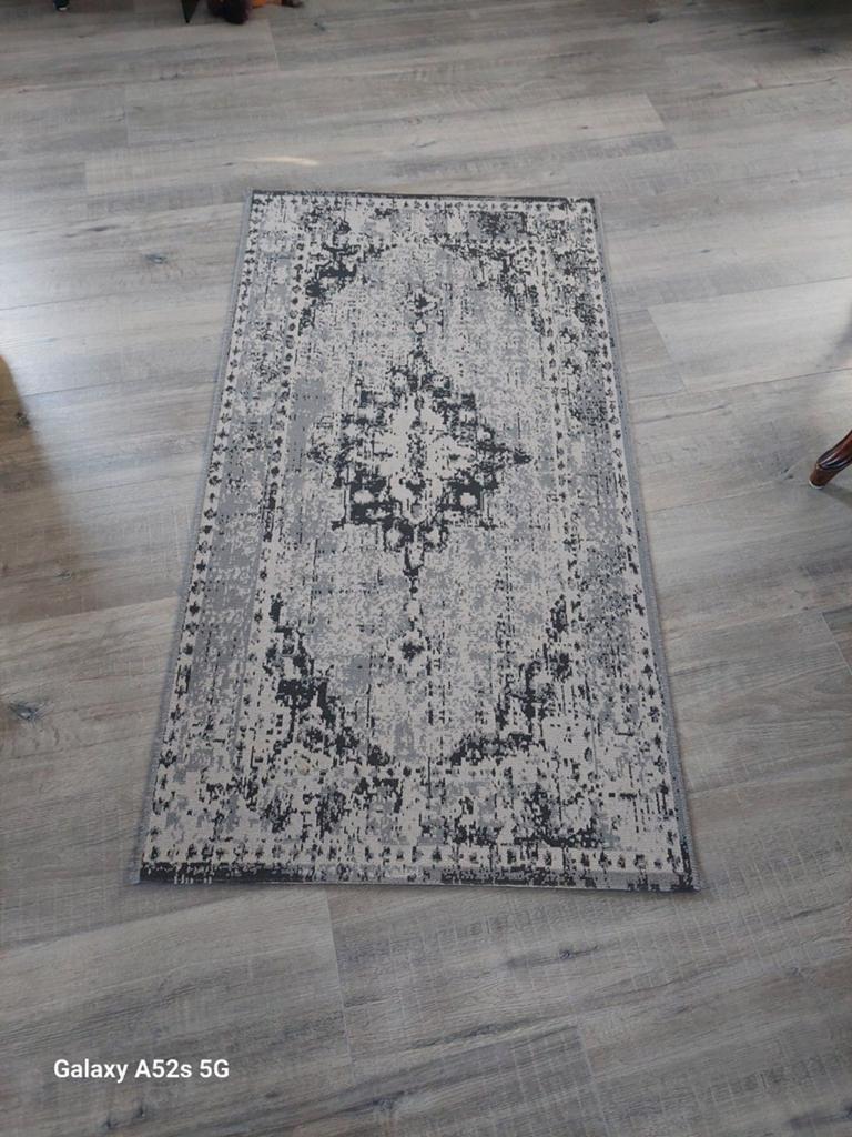 Vintage loper zo goed als nieuw - 80x150 cm, Ophalen, 100 tot 150 cm, Grijs, Vintage