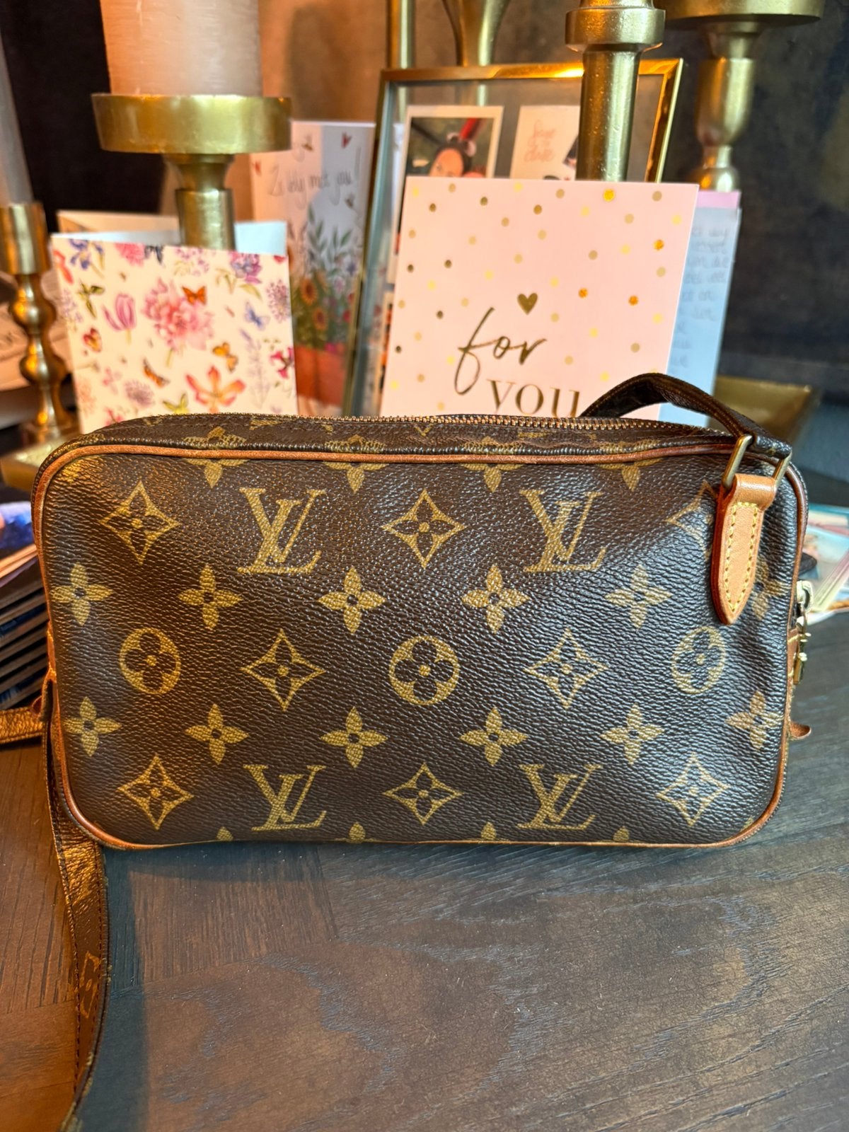 Mooie orginele ❤️ Louis Vuitton tas Marly, Ophalen of Verzenden, Zo goed als nieuw, Bruin, Handtas