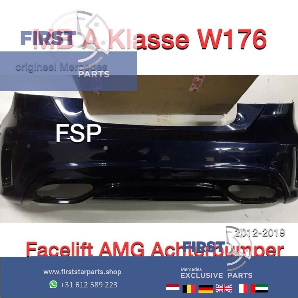 W176 Facelift AMG Achterbumper + diffuser origineel Mercedes, Gebruikt, -, Ophalen of Verzenden, Achter