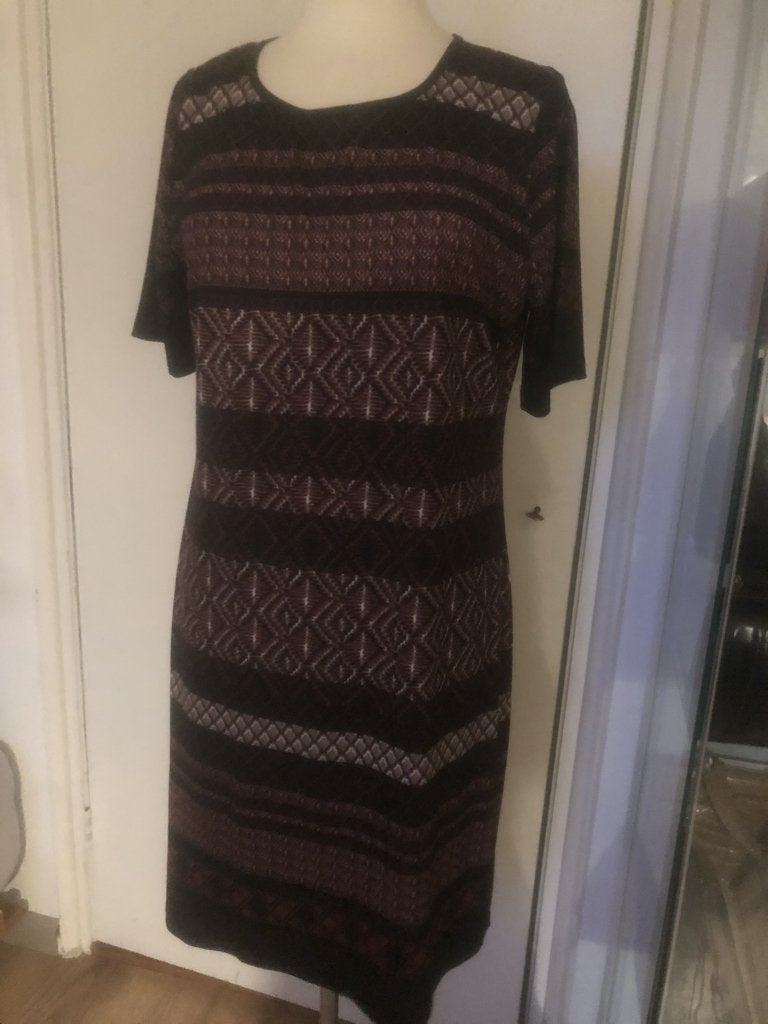 NORAH jurk korte mouw maat 38 zwart/rood /wit, Kleding | Dames, Jurken, Maat 38/40 (M), Overige kleuren, Ophalen of Verzenden